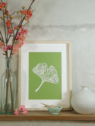 papercut facile et apaisant, Modèle de papercut Gingko